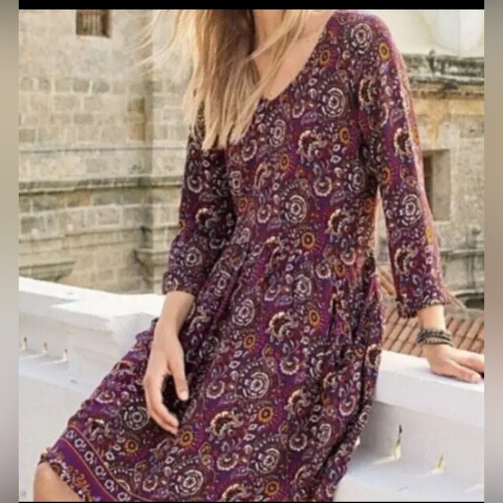 Garnet Hill Vibrant Patterned Mini Dress
